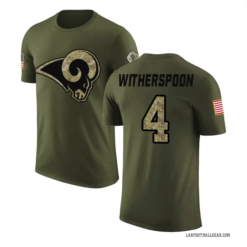 Ahkello Witherspoon Youth Olive Los Angeles Rams Salute to Service T-Shirt