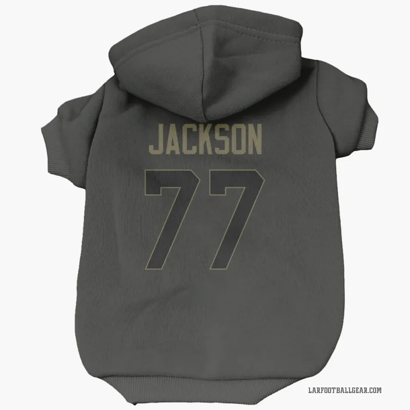 Alaric Jackson Black Los Angeles Rams Service Cat & Dog Pet Hoodie