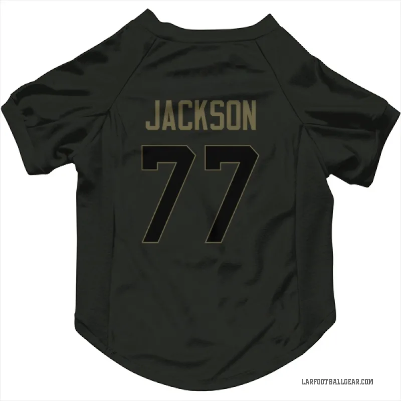 Alaric Jackson Black Los Angeles Rams Service Cat & Dog Pet Jersey