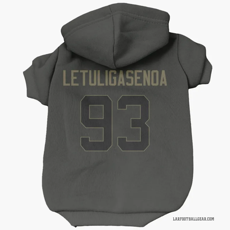 Tuli Letuligasenoa Black Los Angeles Rams Service Cat & Dog Pet Hoodie